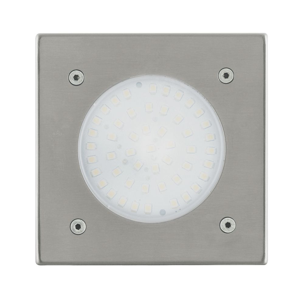 Éclairage de sol encastré à LED carré pour l'extérieur Eglo Lamedo 10cm acier inoxydable 2,5W 230lm 
