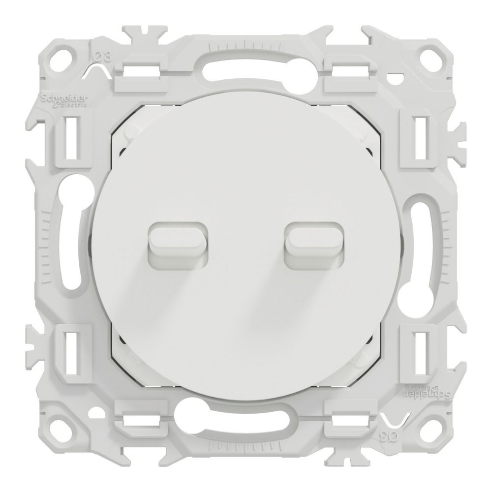 Double va-et-vient à levier 1 poste Schneider Electric Odace blanc