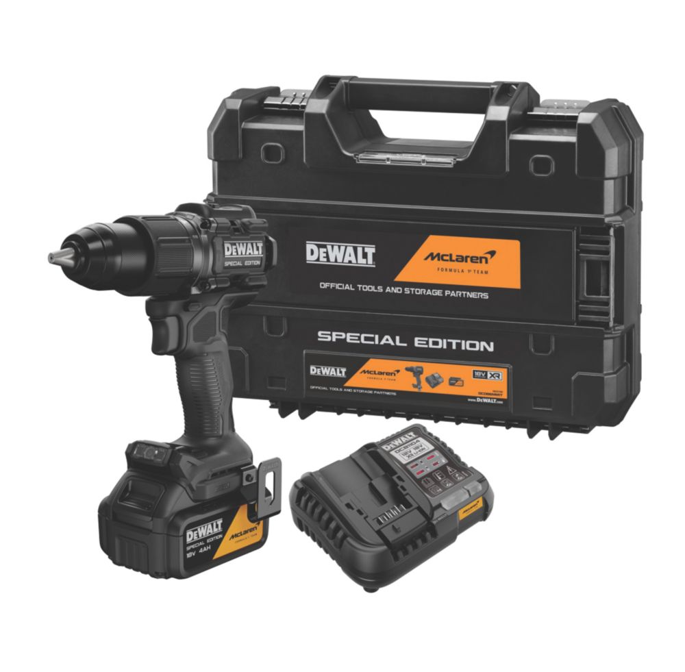 Perceuse visseuse à percussion sans fil brushless 18V DeWalt McLaren DCD86MM1T-QW Li-Ion XR, 1 x 4Ah