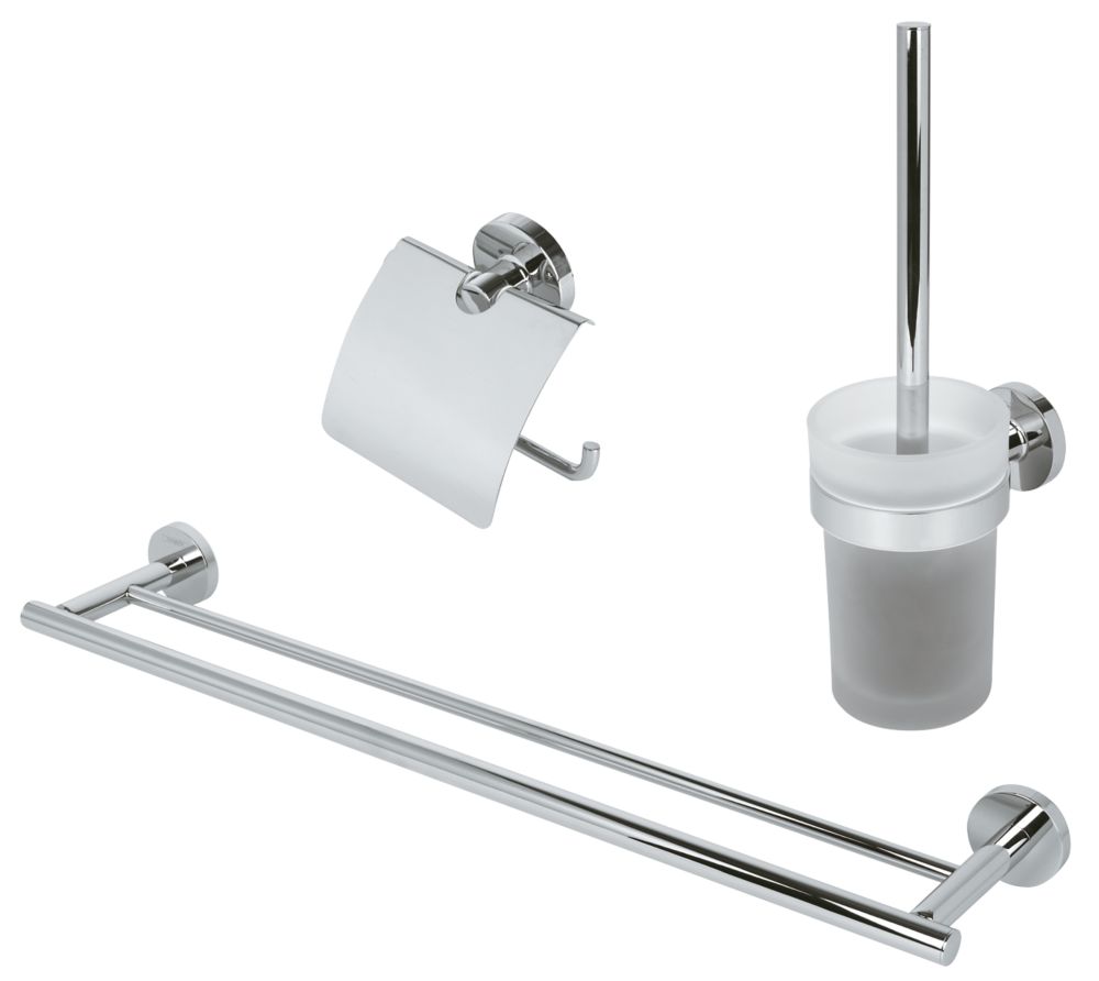Kit d'accessoires de salle de bains Hansgrohe Logis Universal, lot de 3