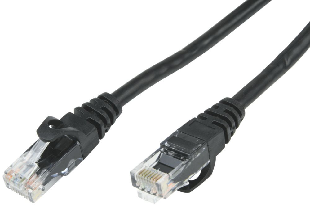 Câbles ethernet RJ45 CAT6 mâle/mâle, noir 1m, lot de 10, Philex
