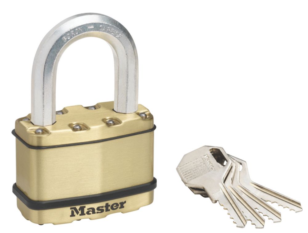 Cadenas à anse longue résistant aux intempéries en acier laminé Master Lock Excell 64mm 