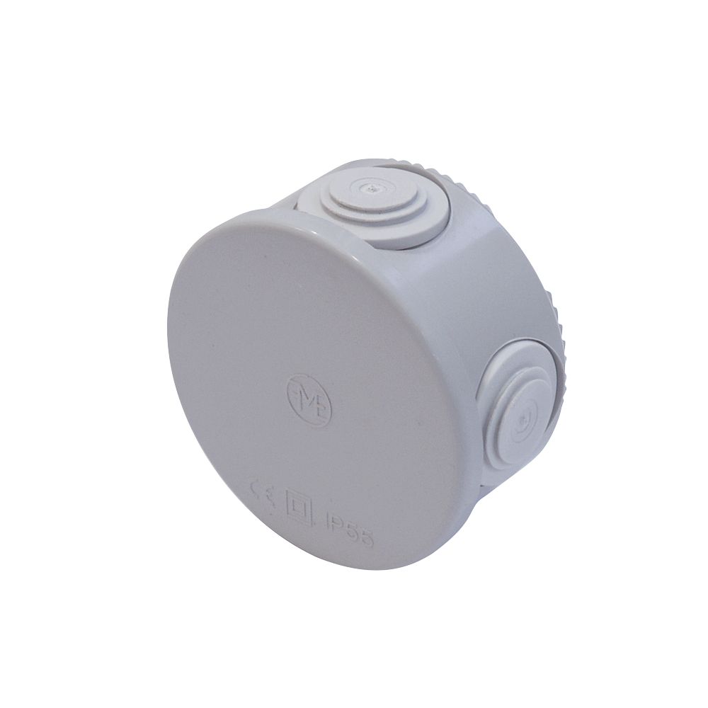 Boîte de dérivation ronde IP55 4 entrées diamètre 85mm profondeur 40mm Diall