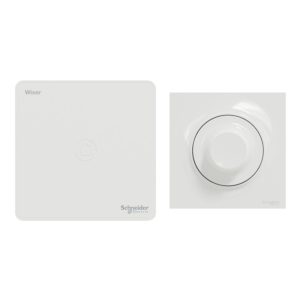 Kit Variateur de lumière connecté + passerelle 1 poste Wiser Odace Blanc Schneider