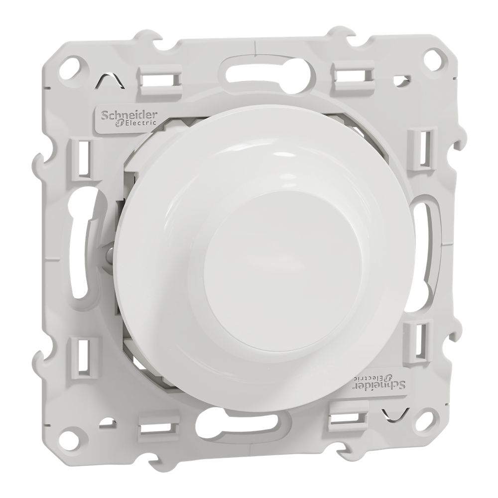 Variateur de lumière connecté 1 poste Wiser Odace Blanc Schneider
