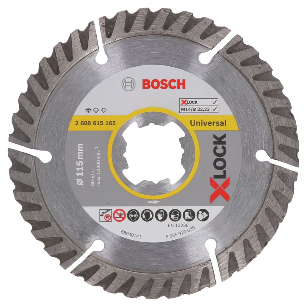 Disque diamant béton/pierre 115 x 22,23mm X-Lock Bosch