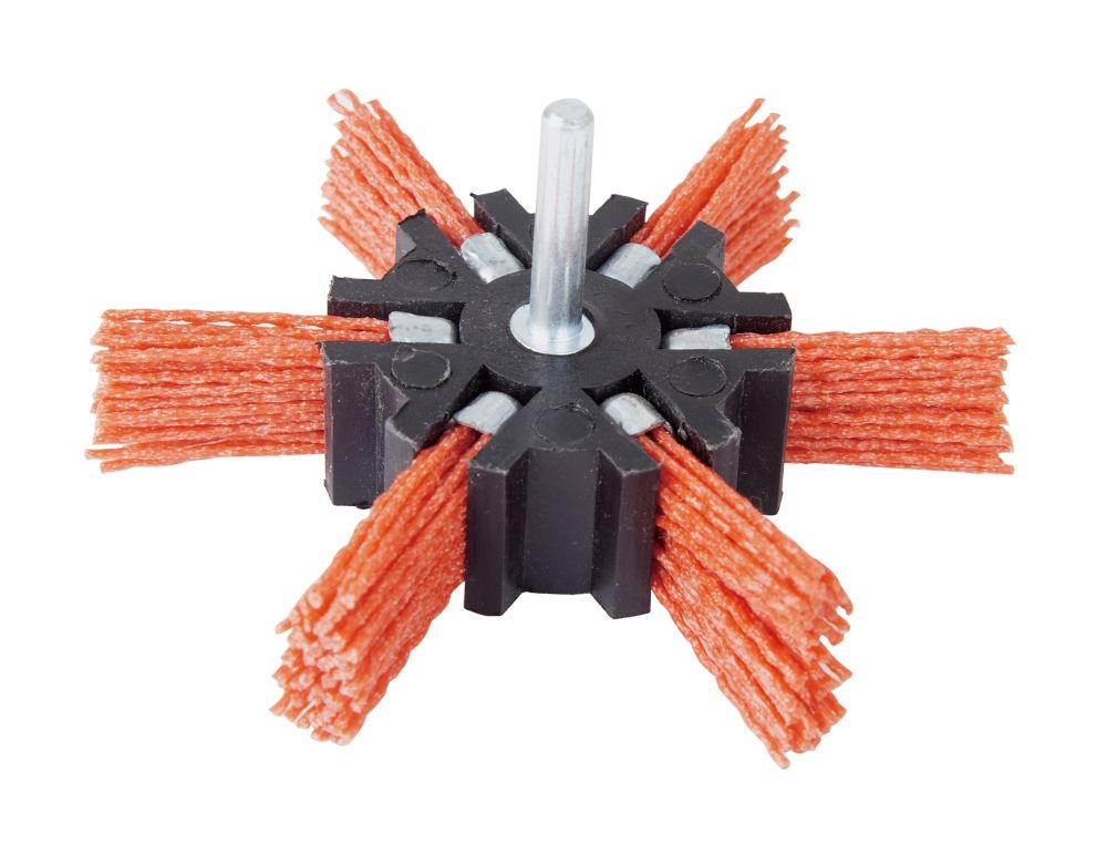 Brosse éventail pour perceuse 100mm