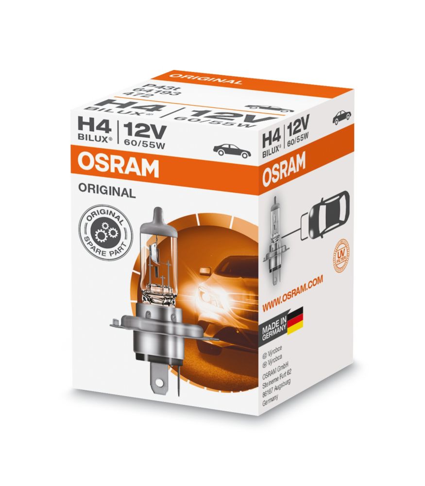 Ampoules halogènes pour phares Osram P43t (HAL H4) 68W (1 pièce)