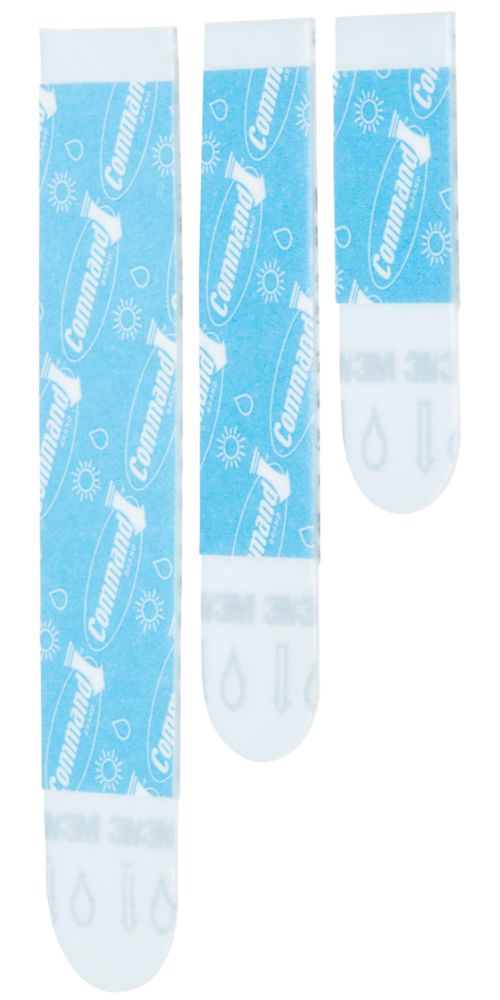 Assortiment de languettes autocollantes pour salle de bain Command 16 pièces