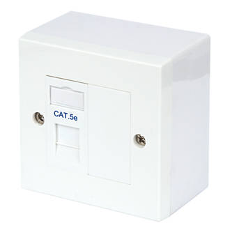 Prise femelle Ethernet RJ45 1 port Cat 5e Philex blanc Kit de prise module RJ45 simple Cat 5e Philex