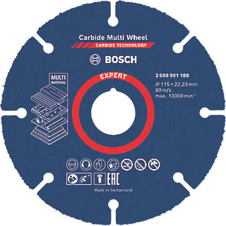 Disque à couple multiple pour bois/métal/plastique Bosch Expert 4½" (115mm) x 1 x 22,23mm 