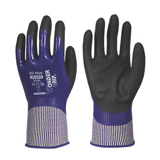 Gants de travail de protection Wonder Grip WG-518W Oil Plus violet/noir/blanc taille XL 