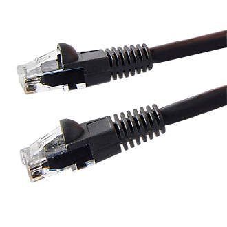Câble Ethernet Cat 6 RJ45 non blindé Blyss noir, 1m