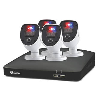 Système de vidéosurveillance 1080p à 4 canaux 1To Swann SWDVK-446804SL-EU avec 4 caméras d'intérieur et d'extérieur