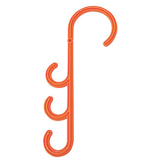 10 suspensions de câble temporaires à 3 crochets Tidi Cable orange foncé