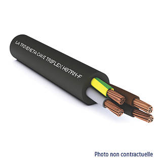 Câble flexible à 3 conducteurs 6mm² La Triveneta H07RNF noir, 50m, bobine