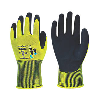 Gants de travail de protection Wonder Grip WG-310HY Comfort jaune haute visibilité/noir taille L 
