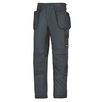 Pantalon de travail quotidien Snickers AllRoundWork gris acier tour de taille 31" longueur 32" 