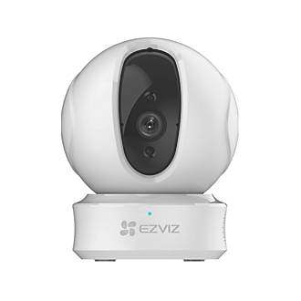 Caméra d'intérieur pour domicile intelligent panoramique et inclinable  ronde 2K filaire ou sans fil blanc électrique H6C Pro EZViz, 1 pièce, Communication, sécurité et accès
