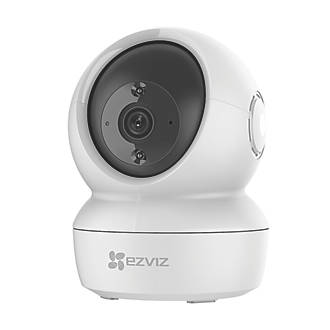 Caméra d'intérieur Wi-Fi connectée panoramique et inclinable ronde 1 080p filaire ou sans fil blanc électrique C6N EZViz, 1 pièce