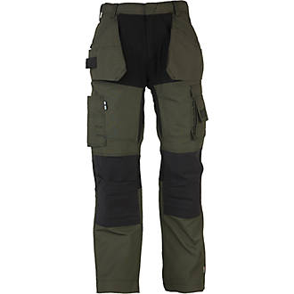 Pantalon extensible Herock Spector vert, tour de taille 33", longueur de jambe 32", 1 paire