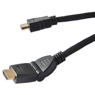 Câble HDMI 4K coudé avec fiche or Blyss, 3m, Câbles et fils électriques