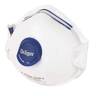 Masques antipoussière à soupape à cloche Draeger X-Plore 1310V P1, lot de 10