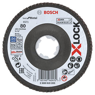 Bosch X-Lock Disque à lamelles 125mm grain 80