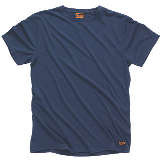 T-shirt à manches courtes Scruffs Worker bleu marine, taille M, tour de poitrine 42" 