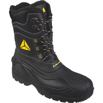 Chaussures de sécurité montantes sans métal Delta Plus Eskimo noires / jaunes pointure 47
