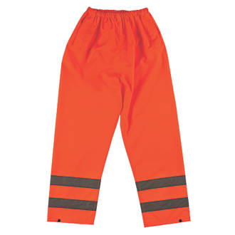   Pantalon haute visibilité à taille élastique orange taille XL, tour de taille 27½-48" et longueur de jambe 31"