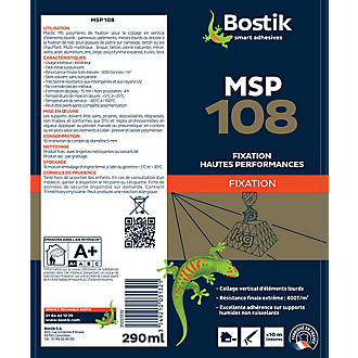 Joint polymère Bostik MSP 108, blanc 290ml, lot de 1, Colle et adhésif