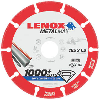 Disque de coupe diamant pour métal Lenox 125 x 22,2mm 