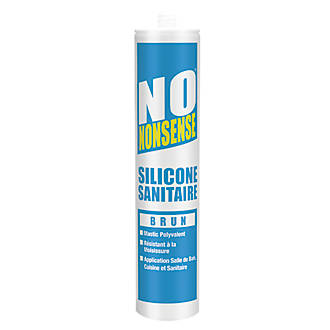 1 mastic silicone sanitaire No Nonsense marron 310 ml