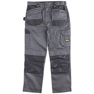 Pantalon de travail Site Jackal gris / noir, tour de taille 30" et longueur de jambe 32" 