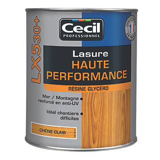 Lasure Cecil Professionnel LX530+ haute performance chêne clair satiné 1L