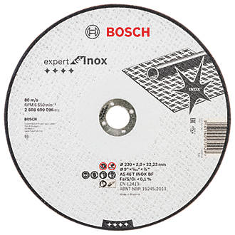 Disque à tronçonner 9" pour l'inox/le métal (230mm) x 2 x 22,23mm Bosch Expert 