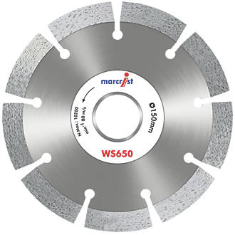 Marcrist WS650 Paquet de 2 disques de rainurage diamantés pour maçonnerie 150 x 22,23mm