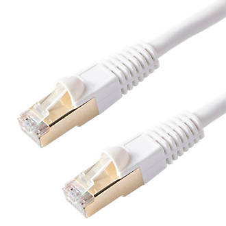 Câble Ethernet Cat 6 RJ45 blanc non blindé Blyss Blanc, 5m