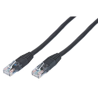 10 câbles Ethernet RJ45 Cat 6 non blindés noirs Philex 0,5m