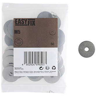 50 rondelles en acier inoxydable A2 Easyfix M5 x 1,3mm
