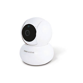 Caméra de surveillance ronde rotative d'intérieur 1 080p filaire blanche alimentation 12V SCS Sentinel