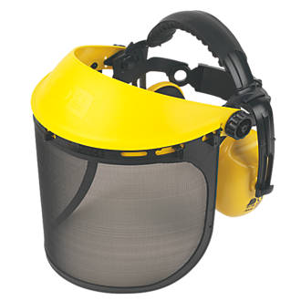 Protection frontale avec casque antibruit Site jaune 
