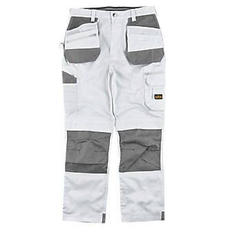 Pantalon de travail Site Jackal blanc / gris, tour de taille 36" et longueur de jambe 32" 