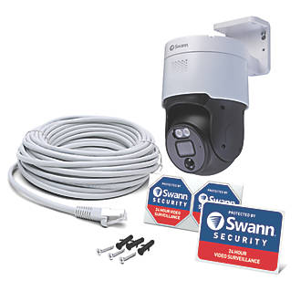 Caméra Swann Enforcer SWNHD-900PT-EU cylindrique 4K blanche filaire d'intérieur et d'extérieur additionnelle pour kit de vidéosurveillance Swann NVR