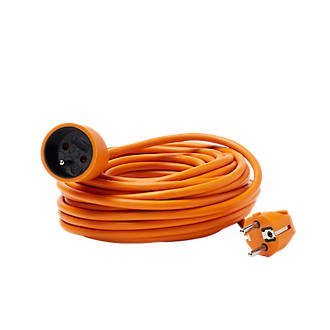 Rallonge orange H05VVF 1 prise 1.5mm² 15m