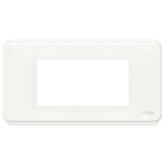 Plaque de finition 4 modules blanc, Unica Pro Schneider 