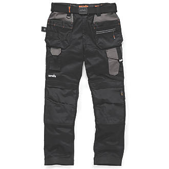 Pantalon de travail Pro Flex Holster Scruffs, noir, taille 40, longueur 81 cm 