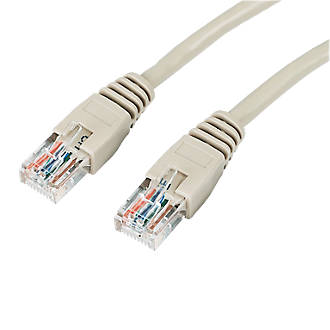  10 câbles Ethernet RJ45 Cat 5e non blindés ivoires 1m