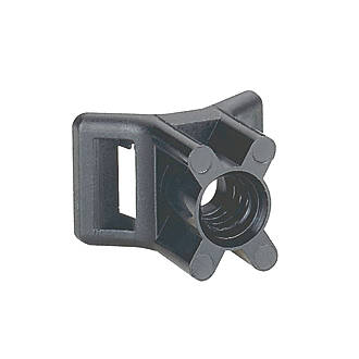 Base de collier de serrage Legrand noire 22mm x 14mm, 100 pièces